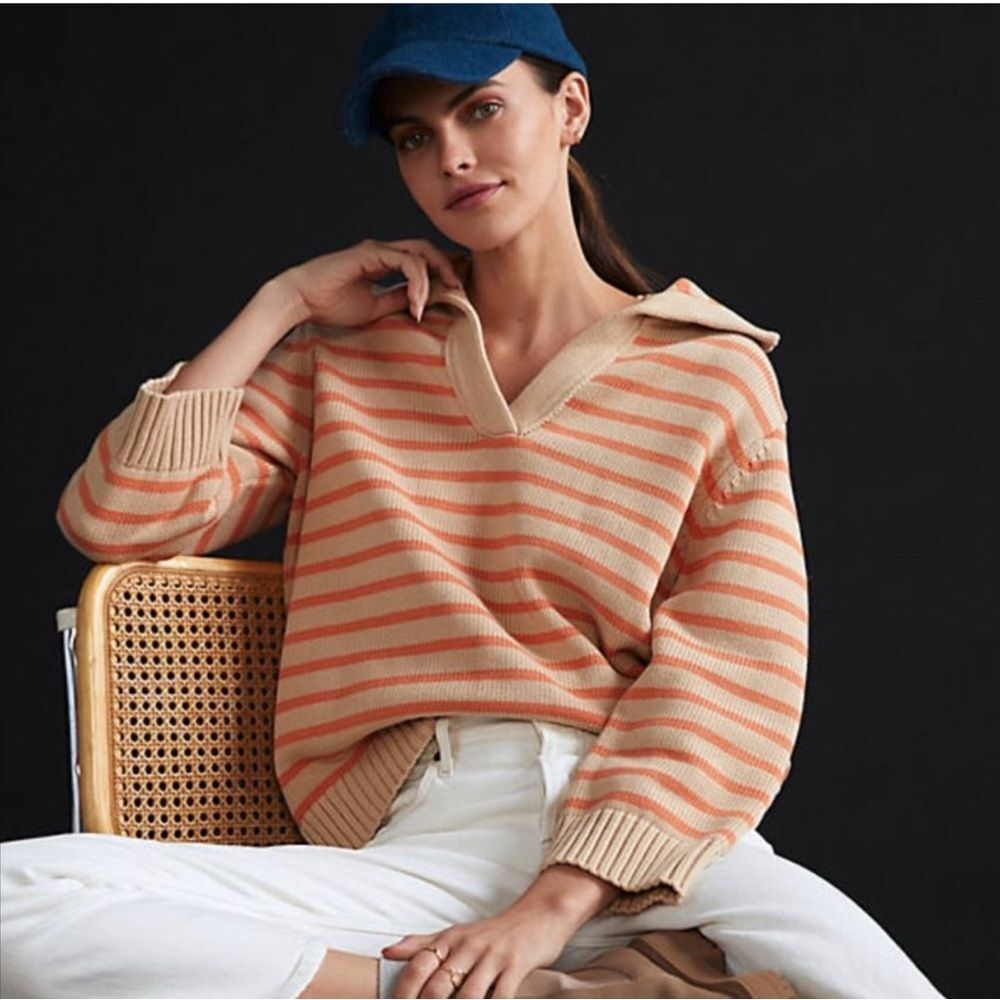 DEMYLEE Leigh Stripe Sweater Pullover Size L